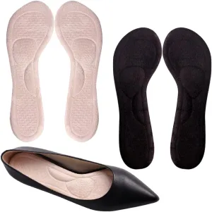 ¾ Adhesive High Heel Cushion Inserts Women, Gel Cushioning Insoles Prevent Slipping, Silicone Cushion Shoe Insoles Pain Relief, Arch Support Shoe Inserts (2 Velvety Cushion)