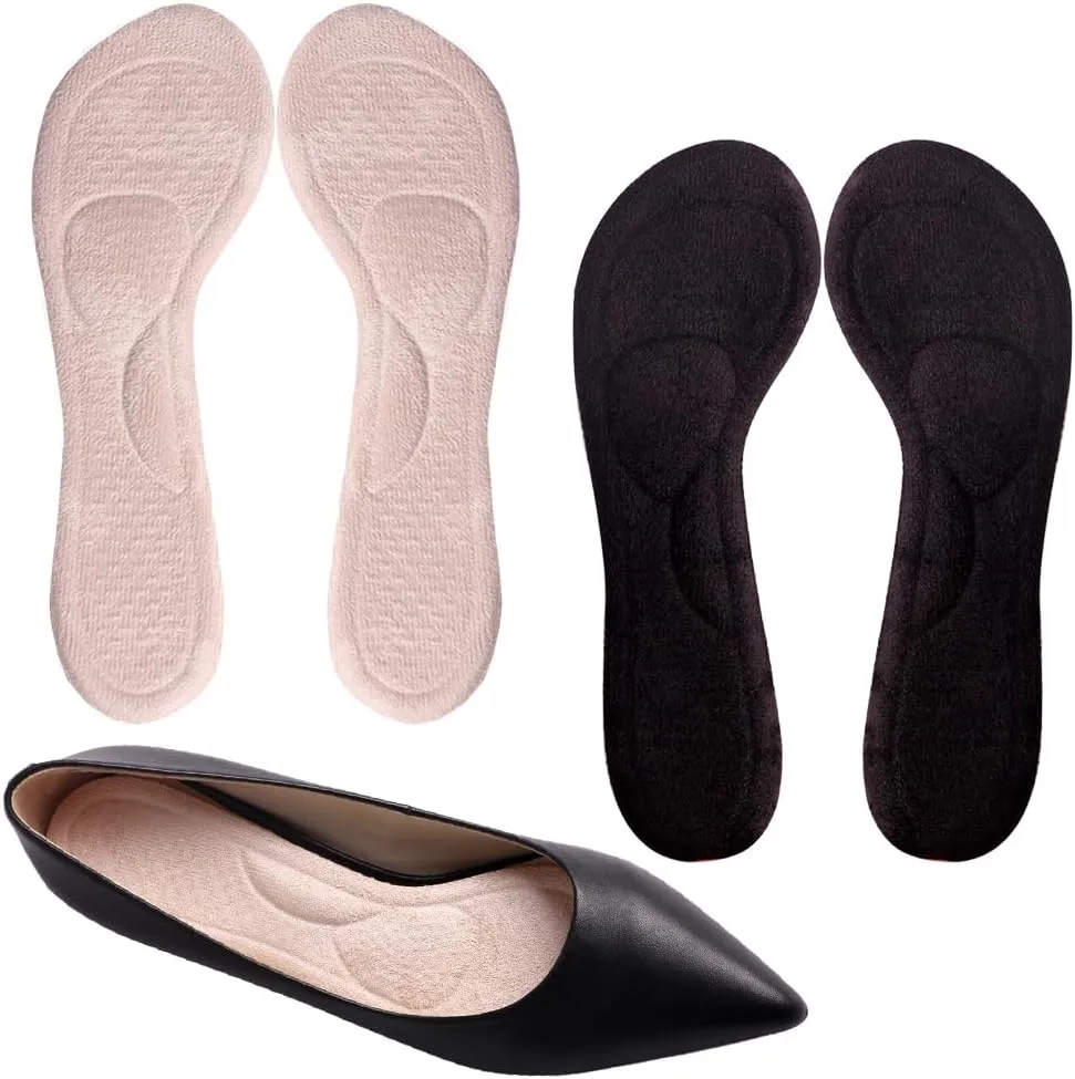 ¾ Adhesive High Heel Cushion Inserts Women, Gel Cushioning Insoles Prevent Slipping, Silicone Cushion Shoe Insoles Pain Relief, Arch Support Shoe Inserts (2 Velvety Cushion)