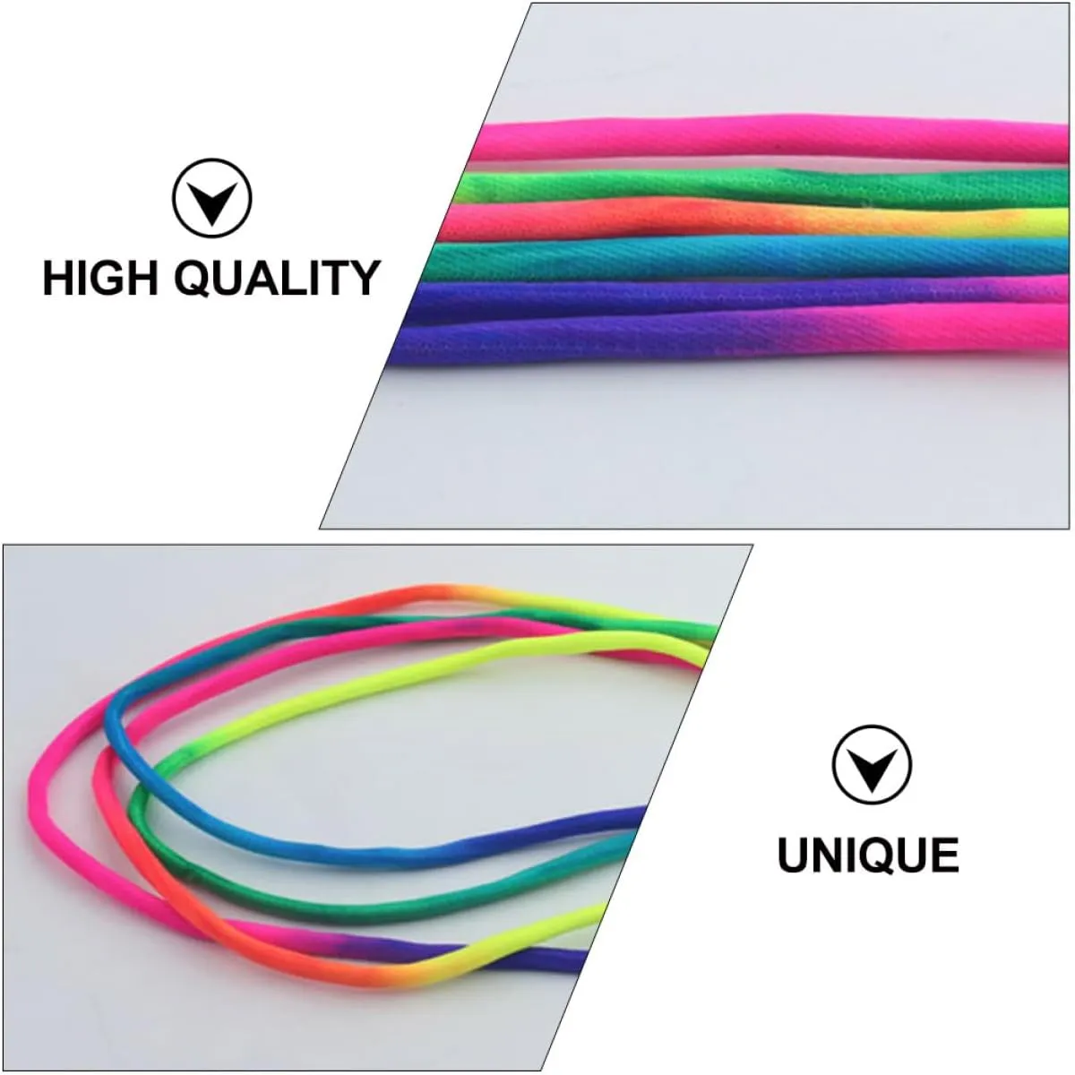 1 Pair Rainbow Laces Round Sneakers Shoelaces Elastic Laces Shoelaces for Boots Fashion Laces for
