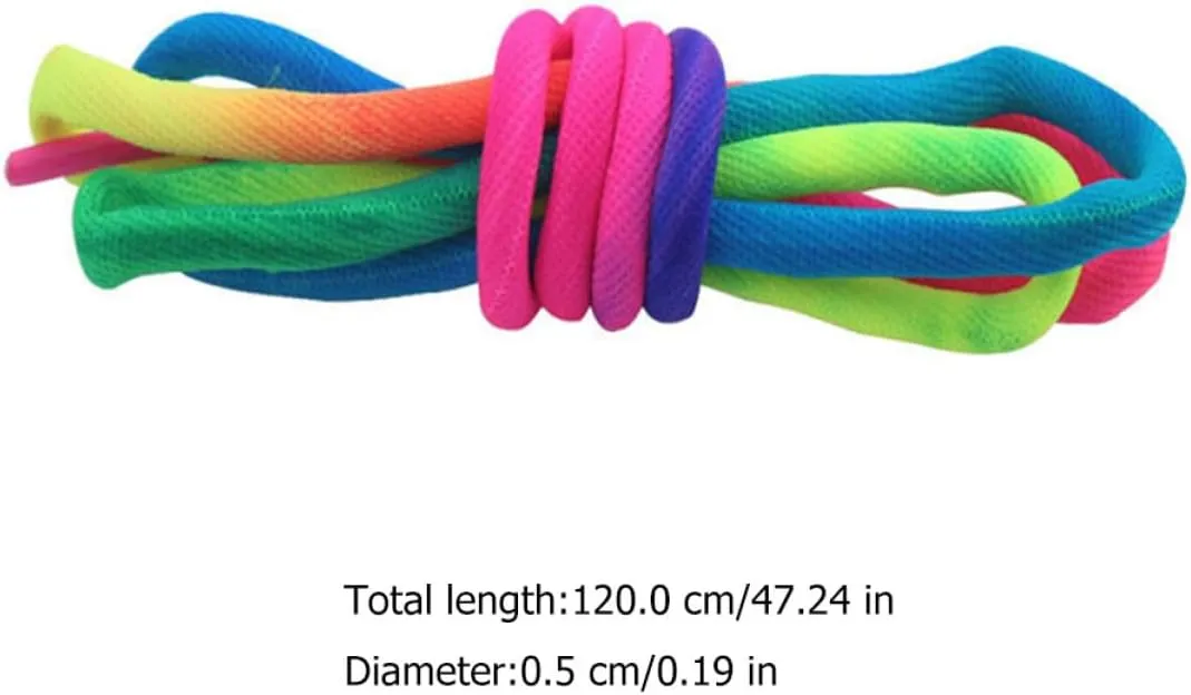 1 Pair Rainbow Laces Round Sneakers Shoelaces Elastic Laces Shoelaces for Boots Fashion Laces for