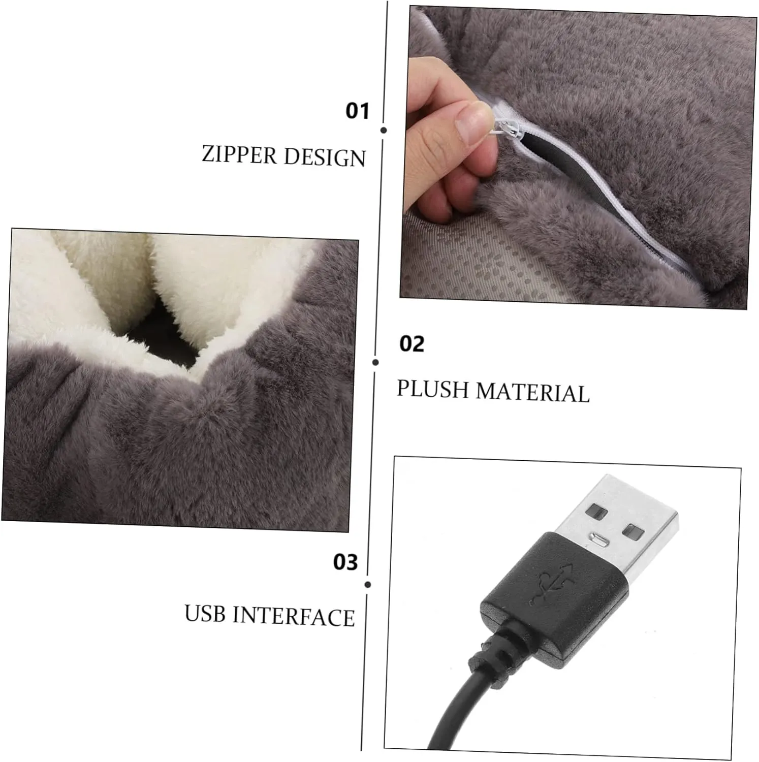 1 Set Electric Shoes Foot Heating Pad USB Electric Heated Slippers Shoes Heating Pad Heated Feet Warmers