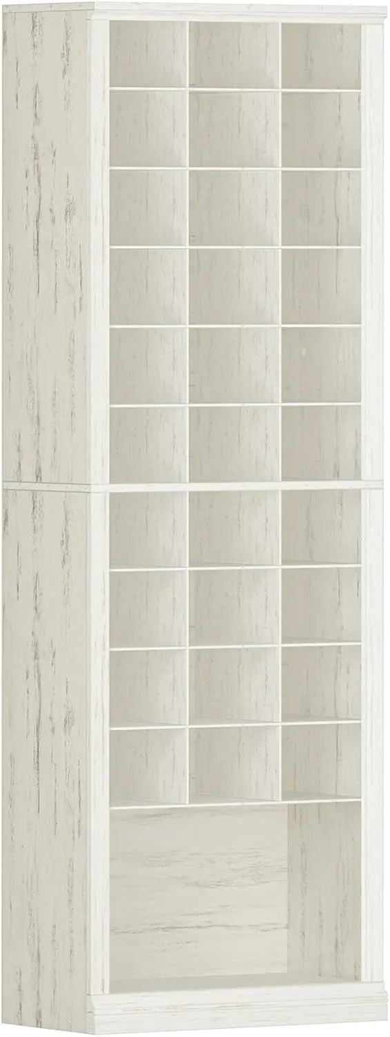 11-Tier Shoe Storage Cabinet, Free Standing Closet Organizers and Storage with 31 Open Cubbie, Space Saving Shoe Rack for Entryway, Bedroom, Rustic White SR02014X