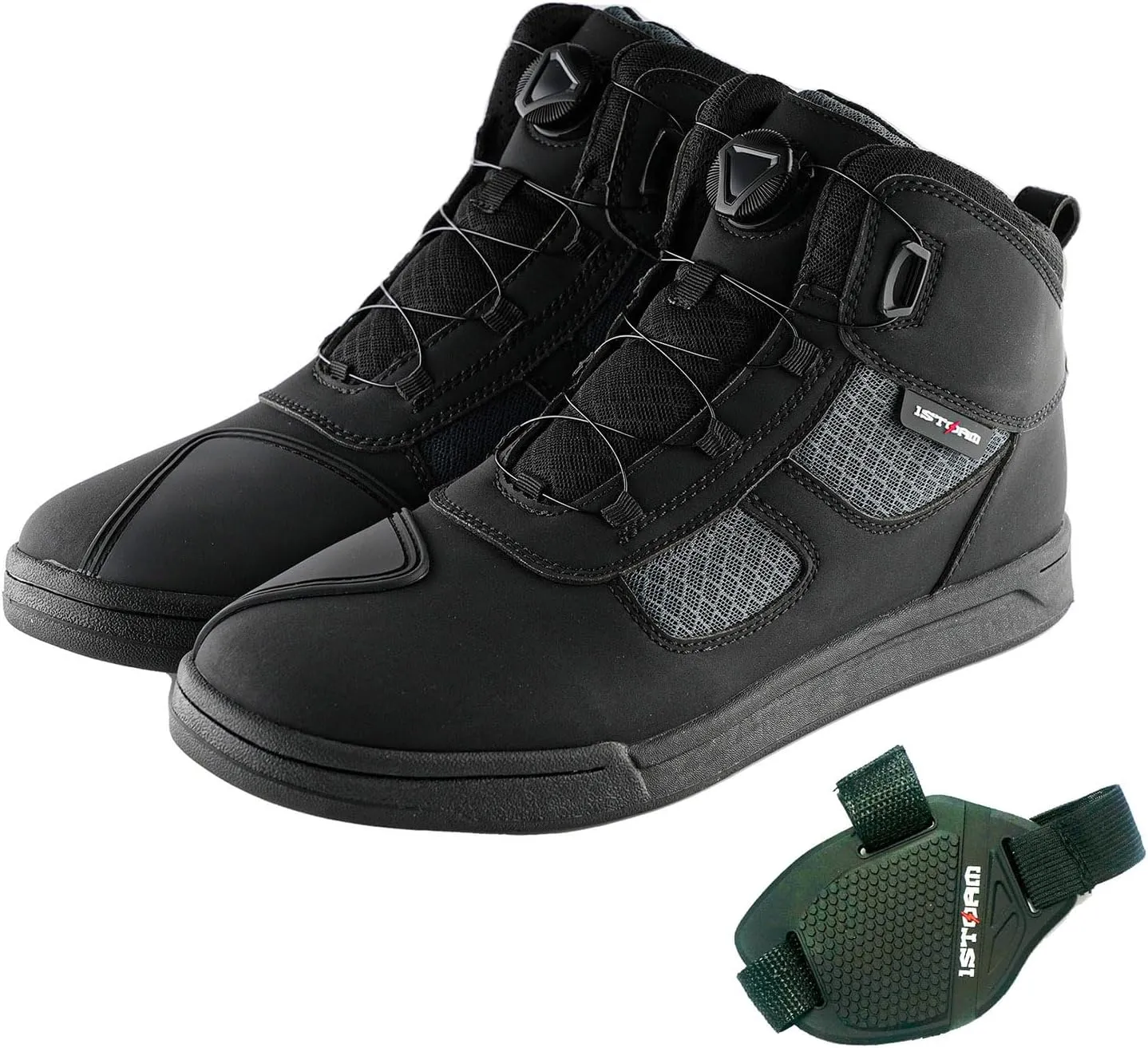 1Storm Men's Motorcycle Boots Rider Racing Black Hiking Trekking Outdoor Boots