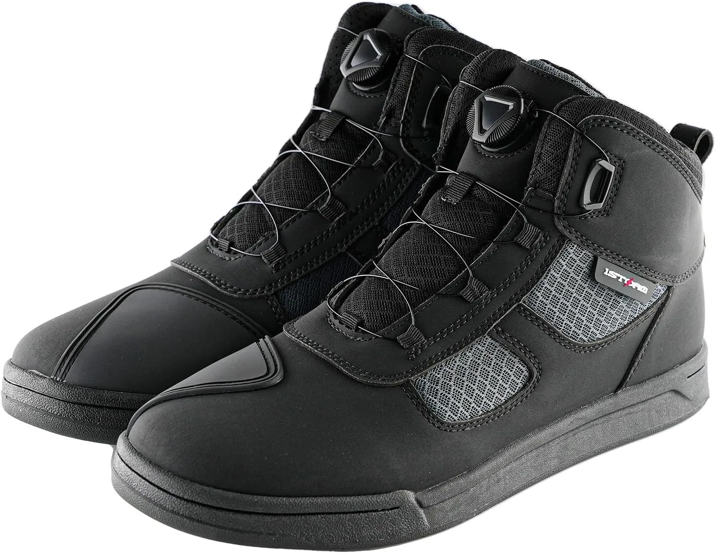 1Storm Men's Motorcycle Boots Rider Racing Black Hiking Trekking Outdoor Boots