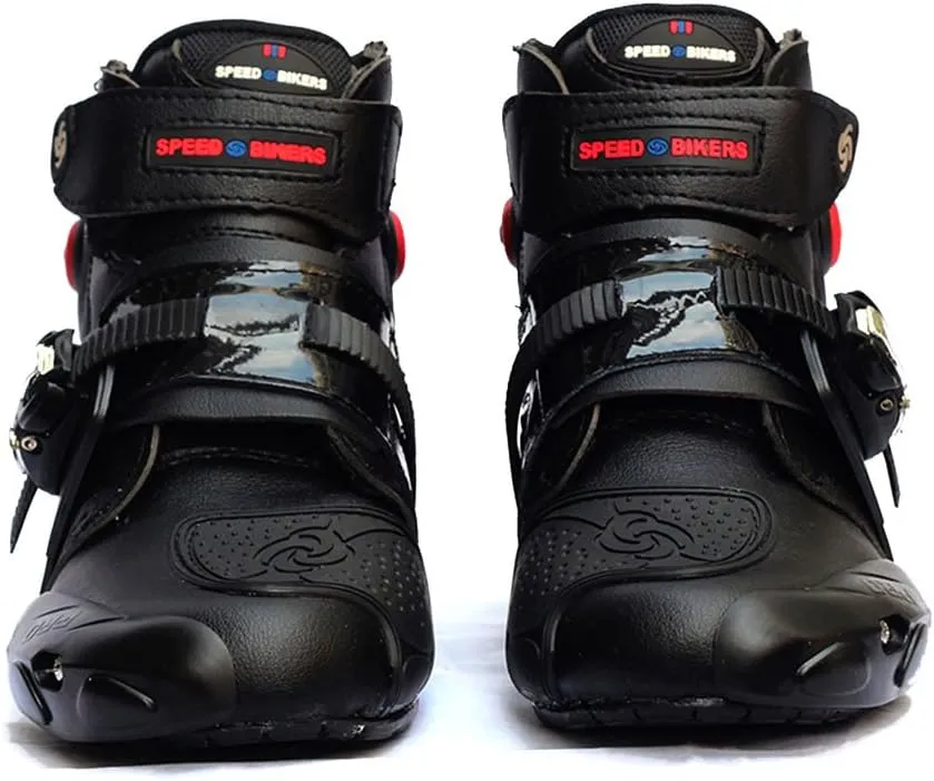 1Storm Men's Motorcycle Boots Rider Racing Black Hiking Trekking Outdoor Boots