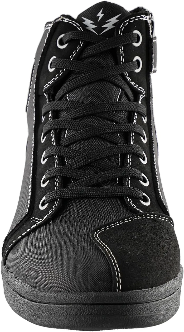 1Storm Men's Motorcycle Boots Rider Racing Black Hiking Trekking Outdoor Boots