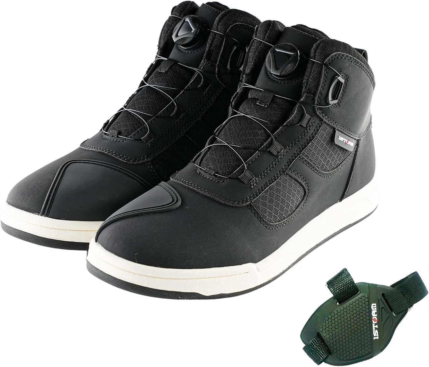 1Storm Men's Motorcycle Boots Rider Racing Black Hiking Trekking Outdoor Boots