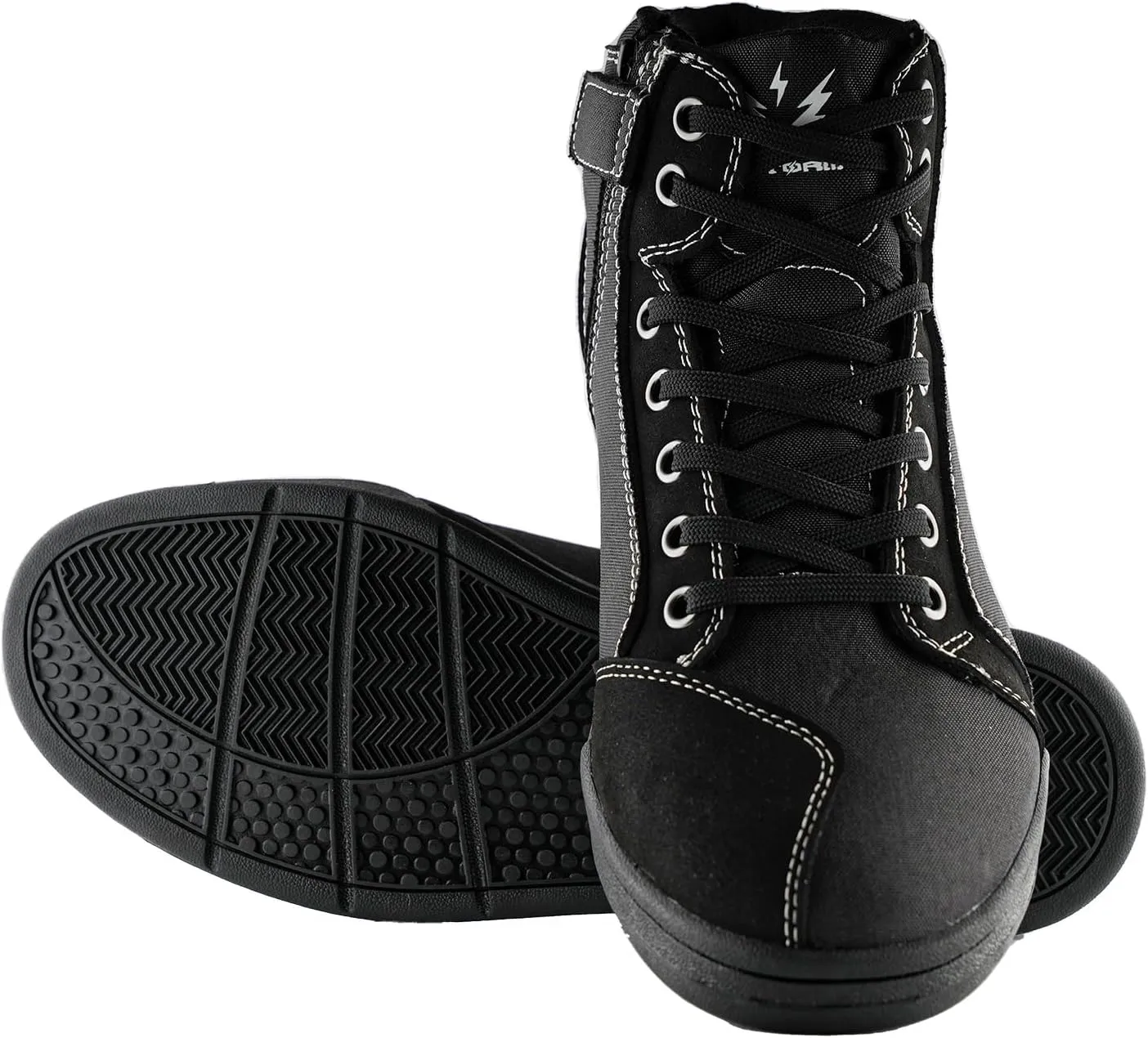 1Storm Men's Motorcycle Boots Rider Racing Black Hiking Trekking Outdoor Boots