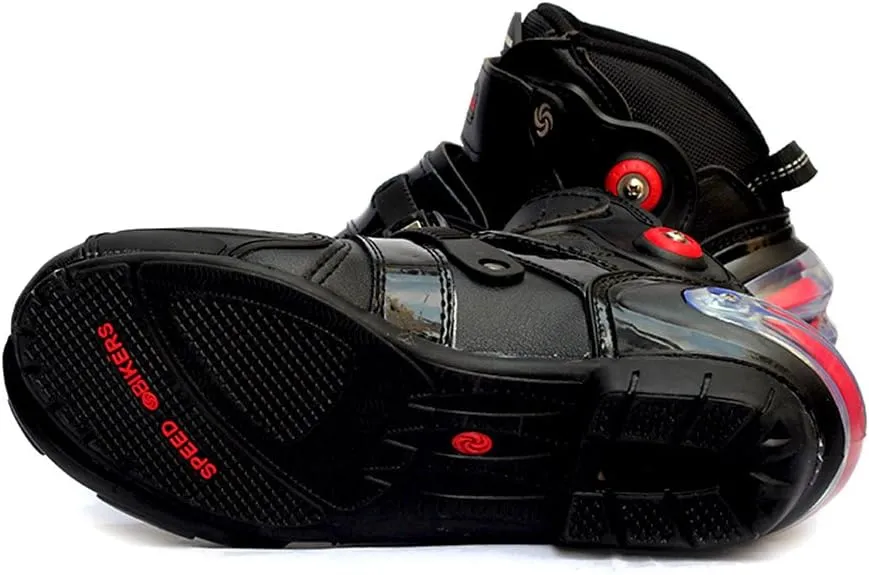 1Storm Men's Motorcycle Boots Rider Racing Black Hiking Trekking Outdoor Boots