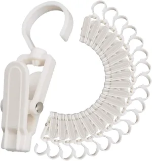 20PCSsuper Strong Plastic Family Travel Rotating Hanging Laundry Hook, Clothespin, hat Clip-4.3 inches (White)