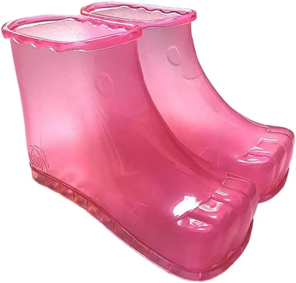 2Pcs Rosy Household Foot Bathing Shoes for Relaxing Foot Massage and Soaking Ideal Bath Supplies for Home Spa Experience