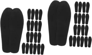 2sets Warm Felt Boot Insoles for Women Men Non-Slip Shoe Inserts Sole Pads for Winter 20pairs*2