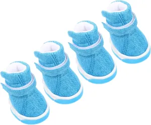 4Pcs Comfortable Dog Shoes for All Seasons Slip Dog Paw Covers Breathable and Pet Booties for Indoor Outdoor Use