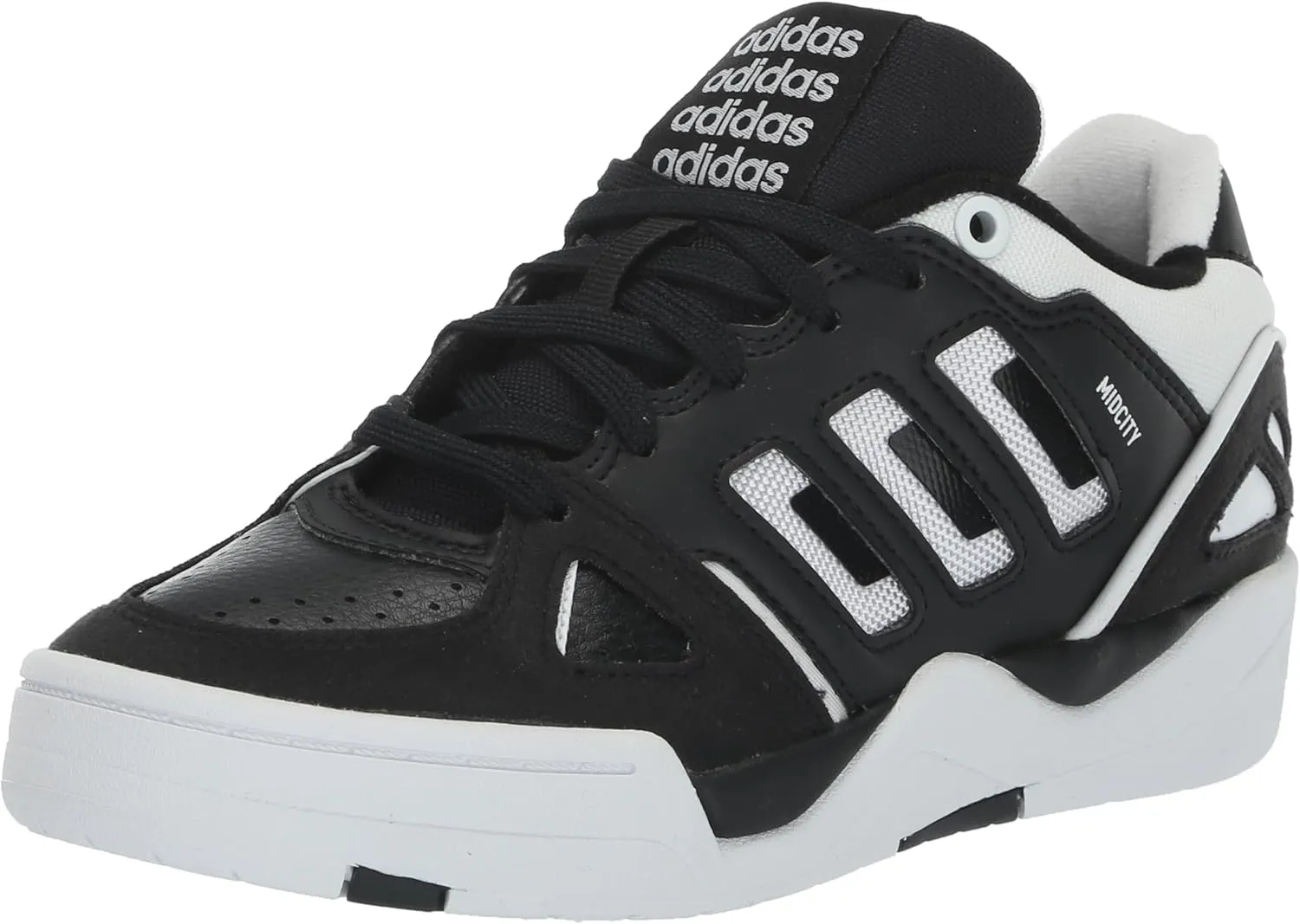 adidas Mens Midcity Mid Lace Up Sneakers Shoes Casual - White