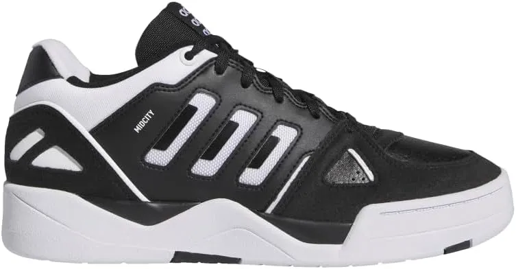 adidas Mens Midcity Mid Lace Up Sneakers Shoes Casual - White