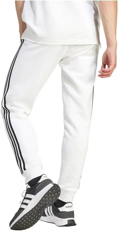 adidas Men's Tall Size Essentials 3-Stripes Fleece Tapered Cuff Pants