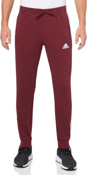 adidas Men's Tall Size Essentials 3-Stripes Fleece Tapered Cuff Pants
