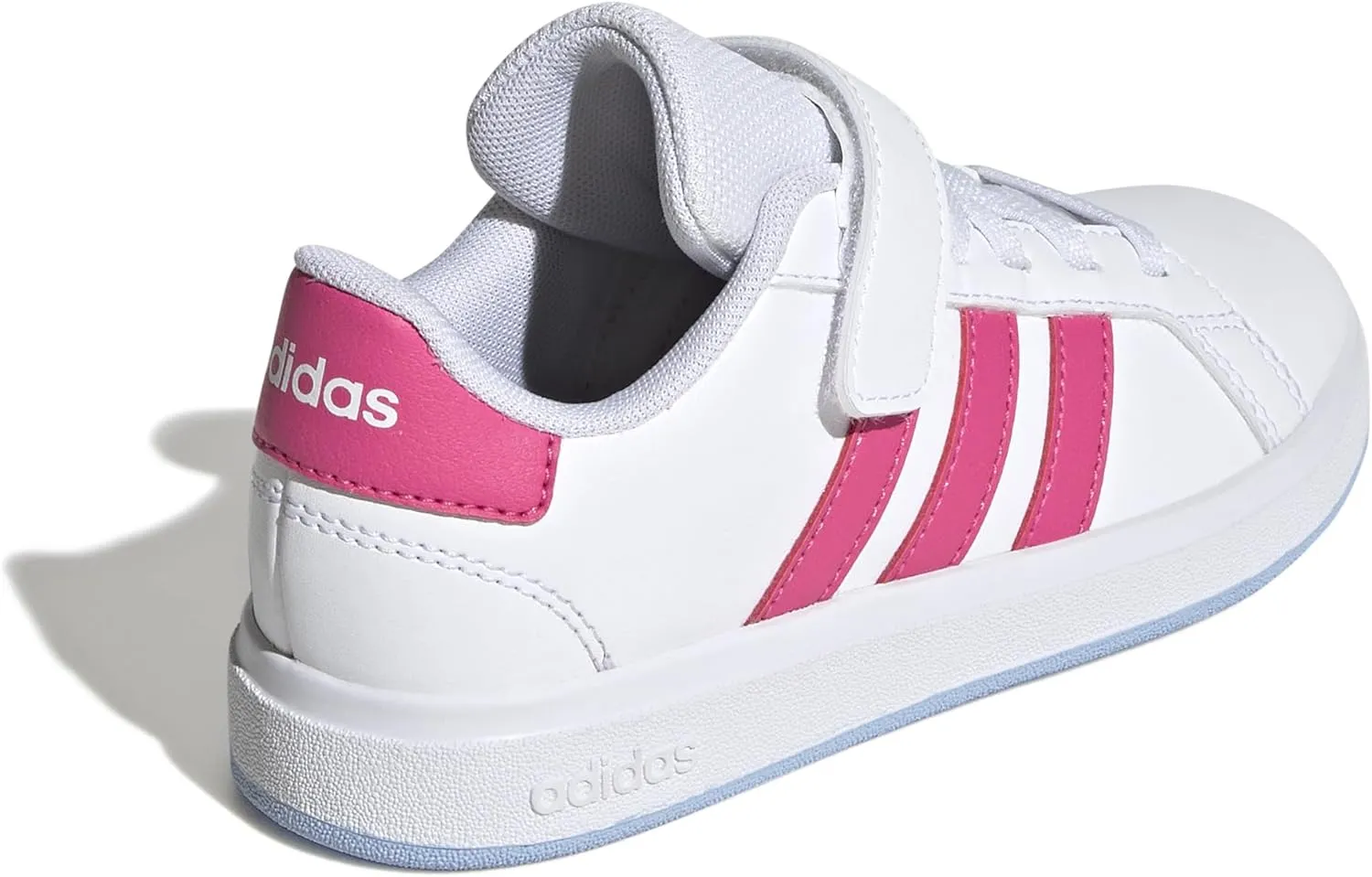 adidas Unisex-Child Grand Court 2.0 Elastic Lace Sneaker