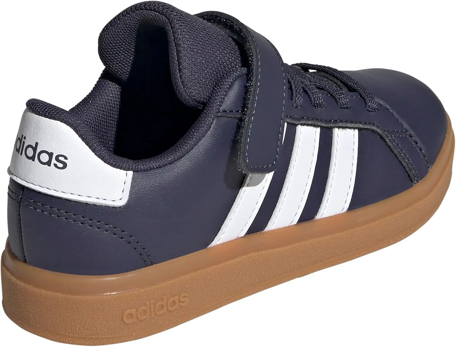adidas Unisex-Child Grand Court 2.0 Elastic Lace Sneaker