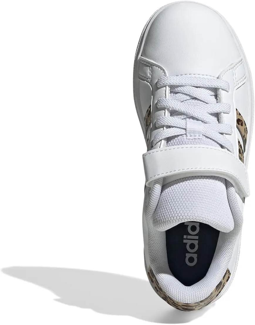 adidas Unisex-Child Grand Court 2.0 Elastic Lace Sneaker