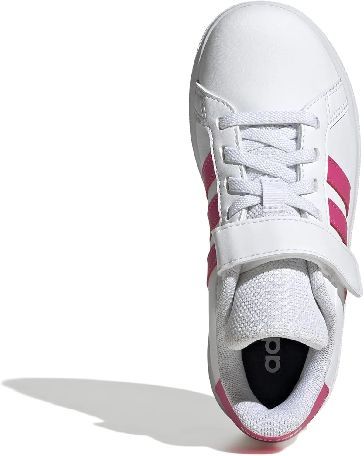 adidas Unisex-Child Grand Court 2.0 Elastic Lace Sneaker