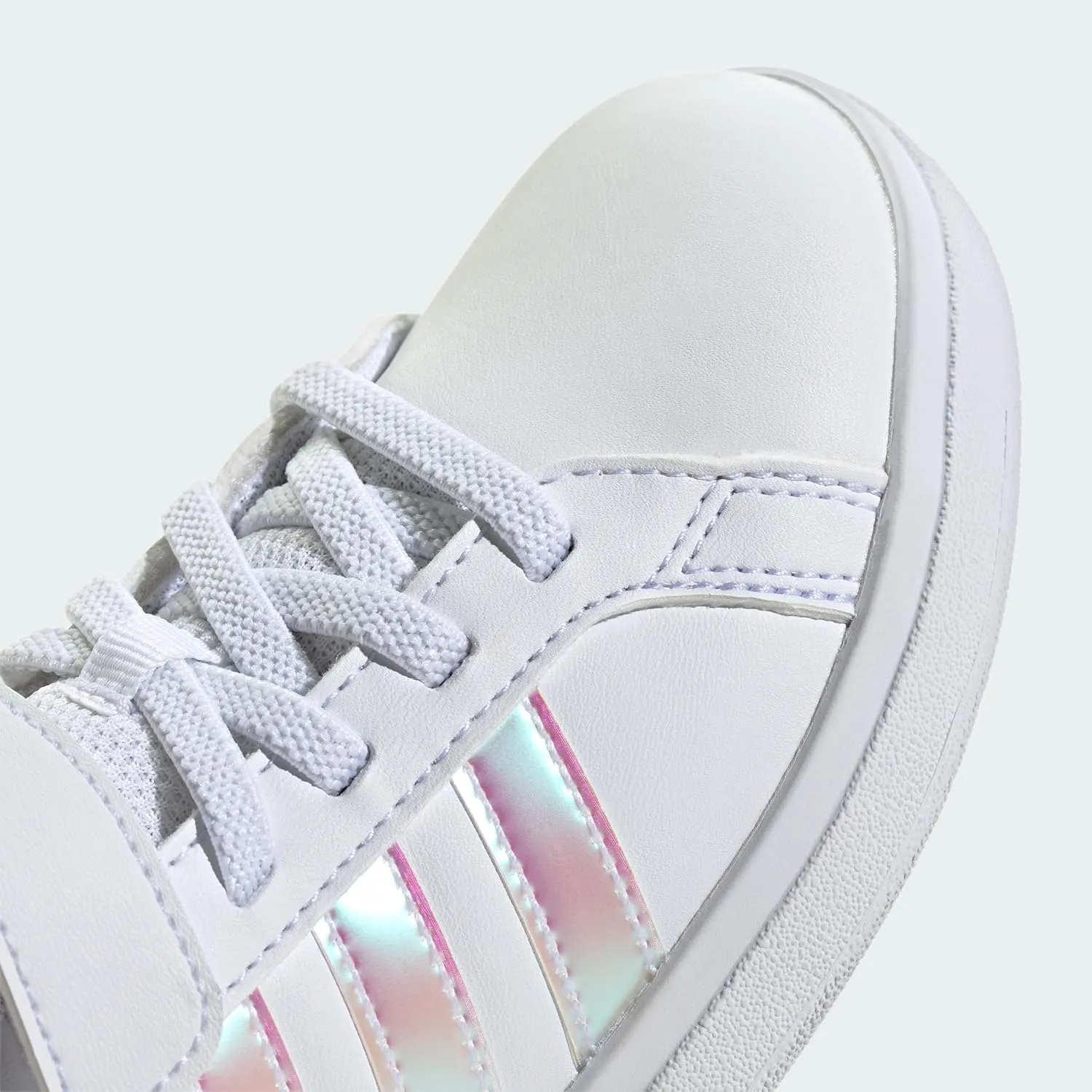 adidas Unisex-Child Grand Court 2.0 Elastic Lace Sneaker