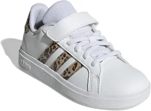 adidas Unisex-Child Grand Court 2.0 Elastic Lace Sneaker