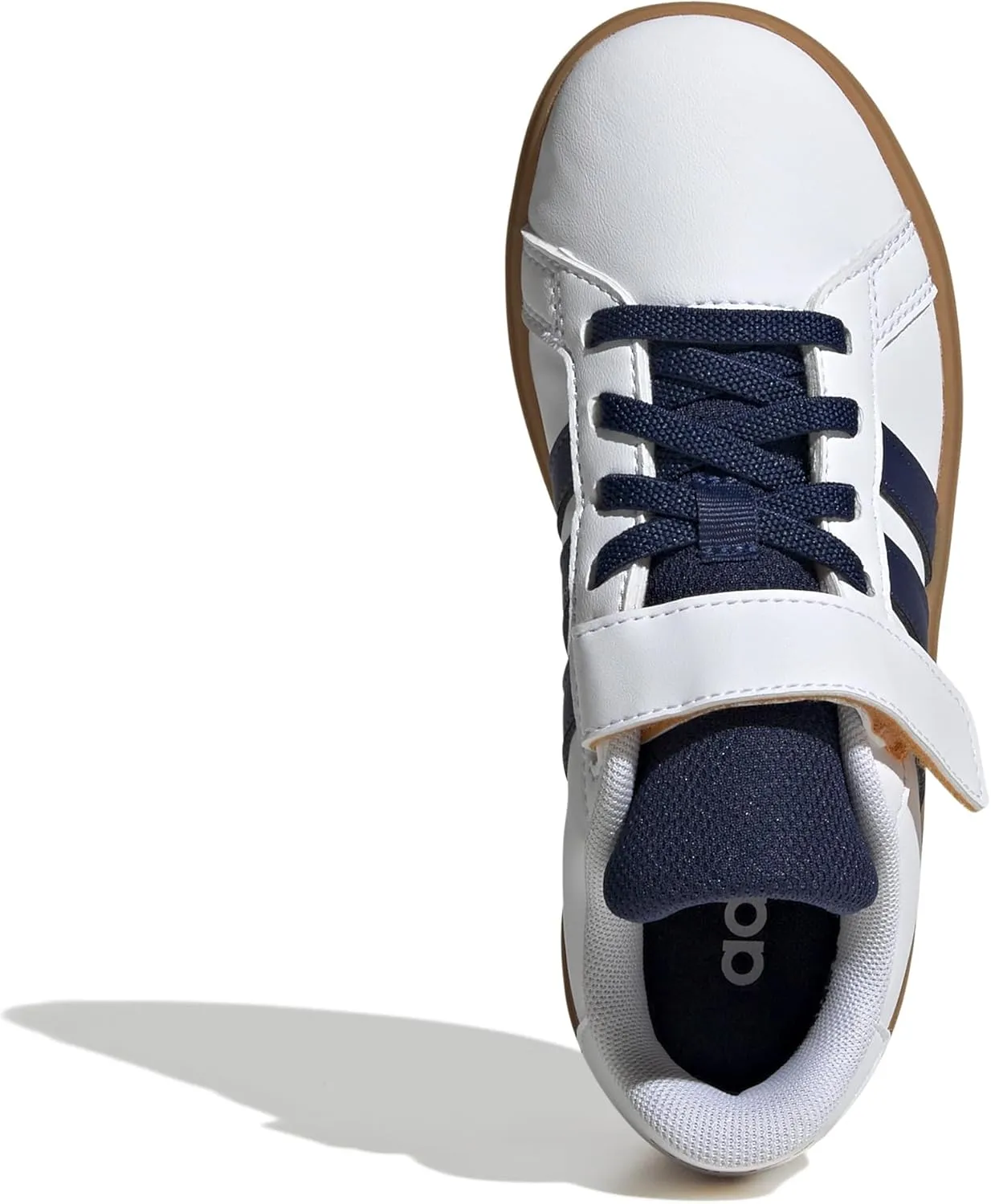 adidas Unisex-Child Grand Court 2.0 Elastic Lace Sneaker
