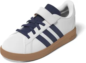 adidas Unisex-Child Grand Court 2.0 Elastic Lace Sneaker