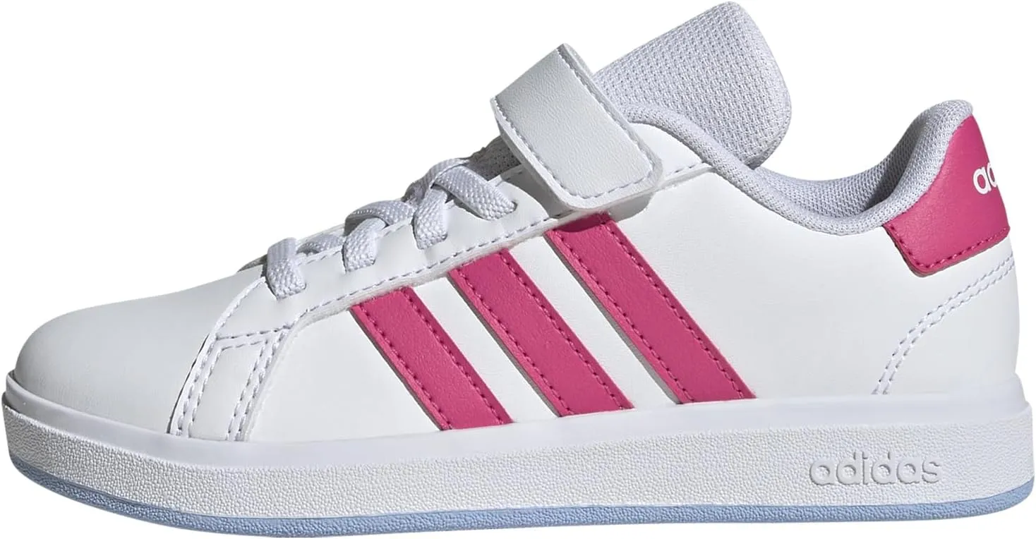 adidas Unisex-Child Grand Court 2.0 Elastic Lace Sneaker