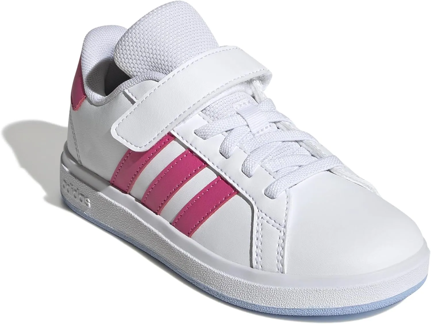 adidas Unisex-Child Grand Court 2.0 Elastic Lace Sneaker