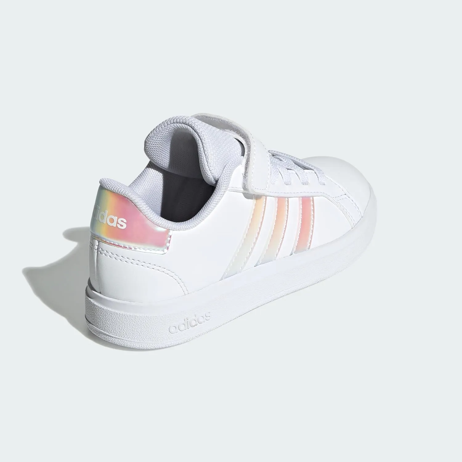 adidas Unisex-Child Grand Court 2.0 Elastic Lace Sneaker