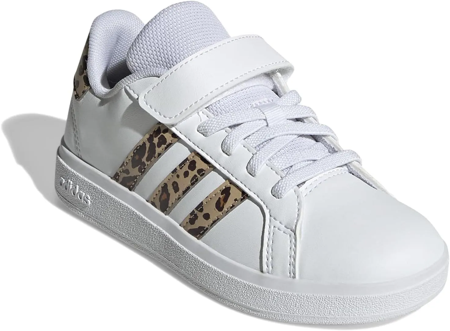 adidas Unisex-Child Grand Court 2.0 Elastic Lace Sneaker