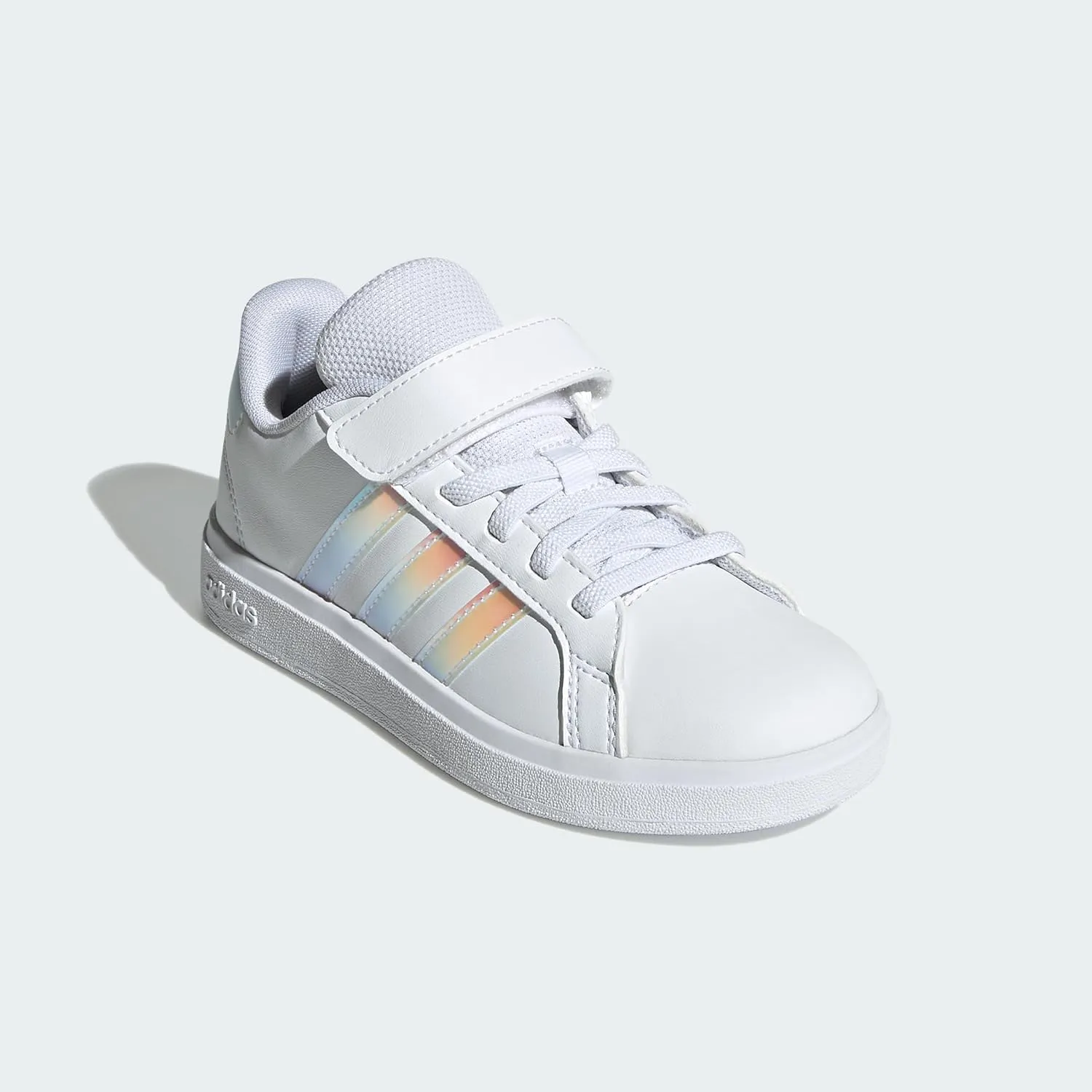 adidas Unisex-Child Grand Court 2.0 Elastic Lace Sneaker
