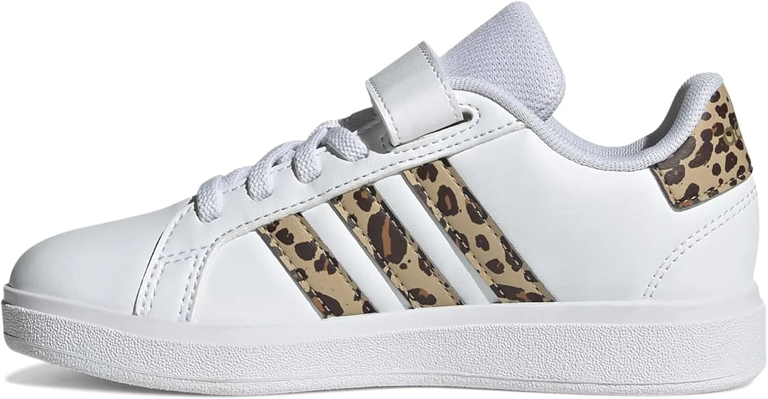 adidas Unisex-Child Grand Court 2.0 Elastic Lace Sneaker