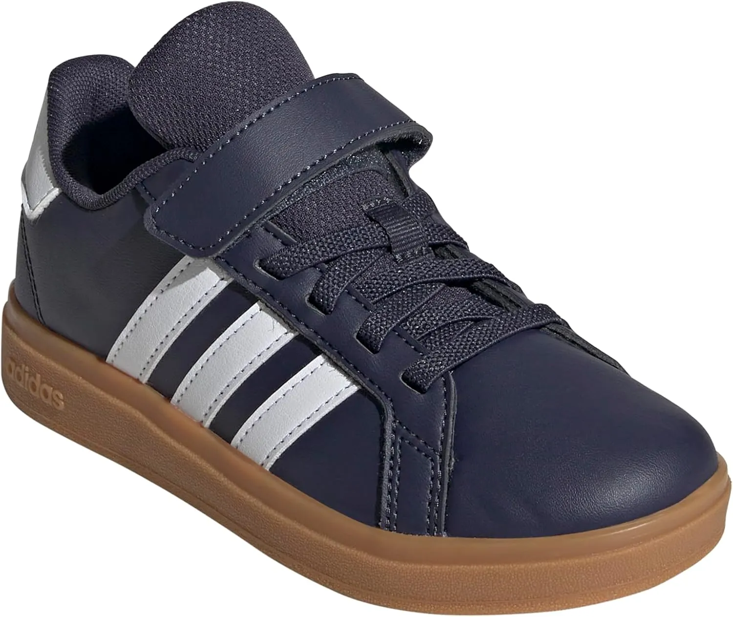 adidas Unisex-Child Grand Court 2.0 Elastic Lace Sneaker