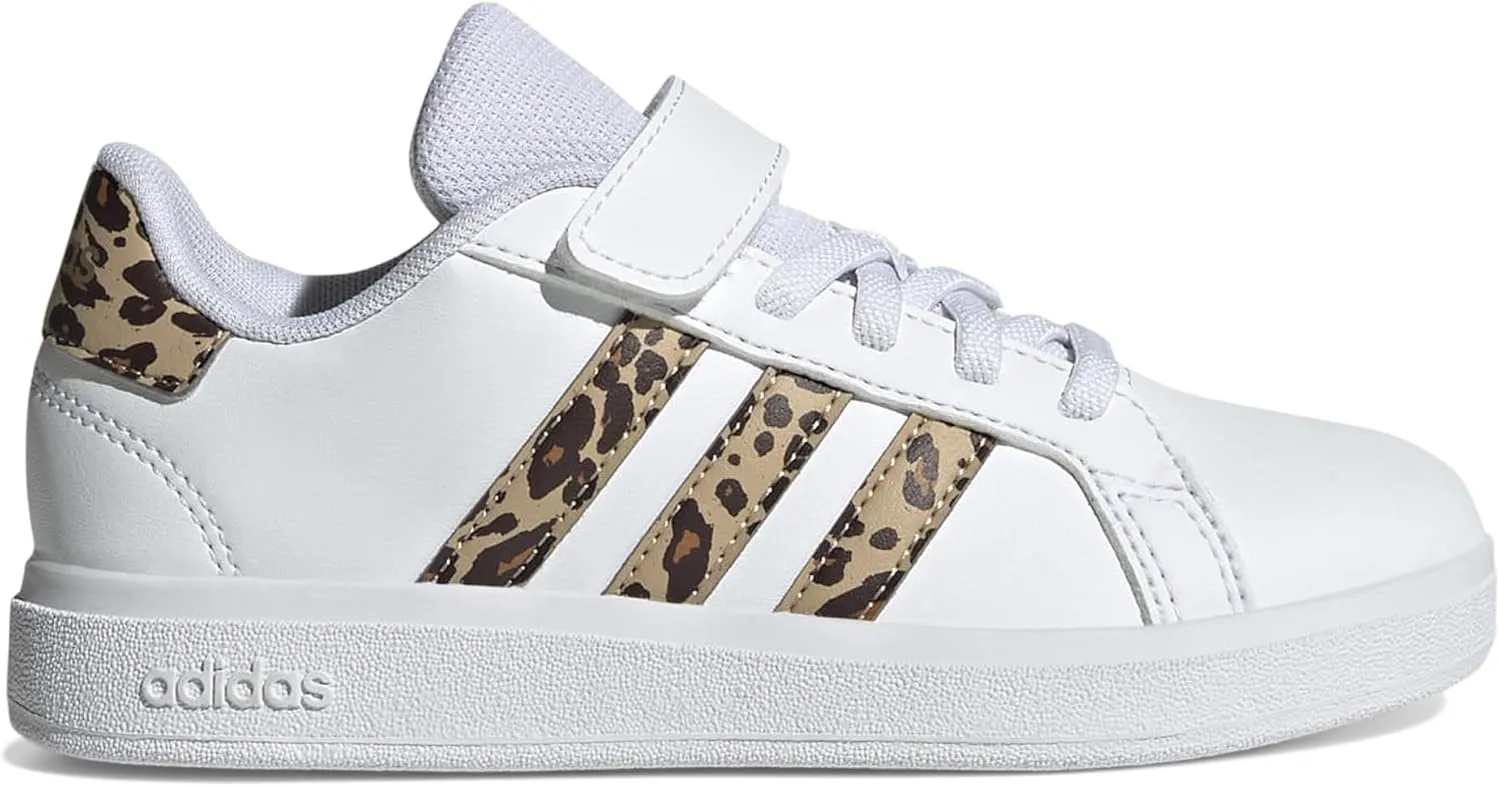 adidas Unisex-Child Grand Court 2.0 Elastic Lace Sneaker