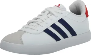 adidas Vl Court 3.0 Lace-up_Legacy Sneaker, White/Dark Blue/Better Scarlet, 6 US Unisex Big Kid