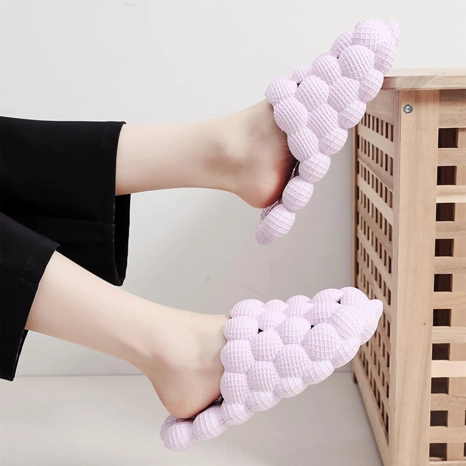 Afellicy Massage Bubble Slides for Women and Men,Funny Golf Spa Slippers Indoor and Outdoor Non-Slip Bath Shower Shoes Bedroom House Gym Basketball Slides Pillow Sandals Breathe Slipper