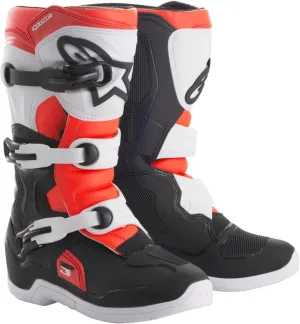 Alpinestars Youth Tech 3S Boots-Black/White/Red Flo-Y8