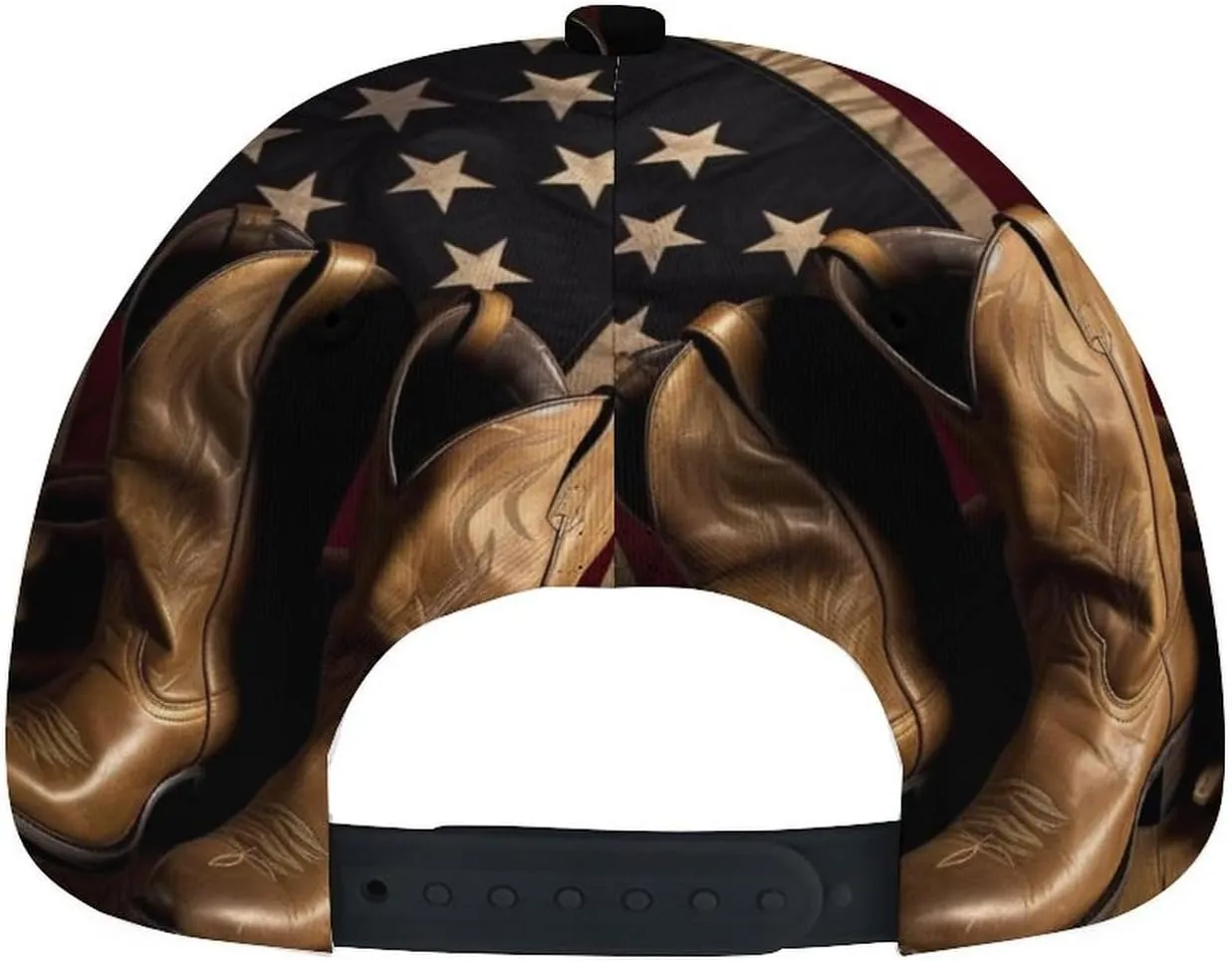 American Flag with Cowboy Boots Baseball Cap Adjustable Golf Dad Hat Sports Cap Outdoor for Running Workouts