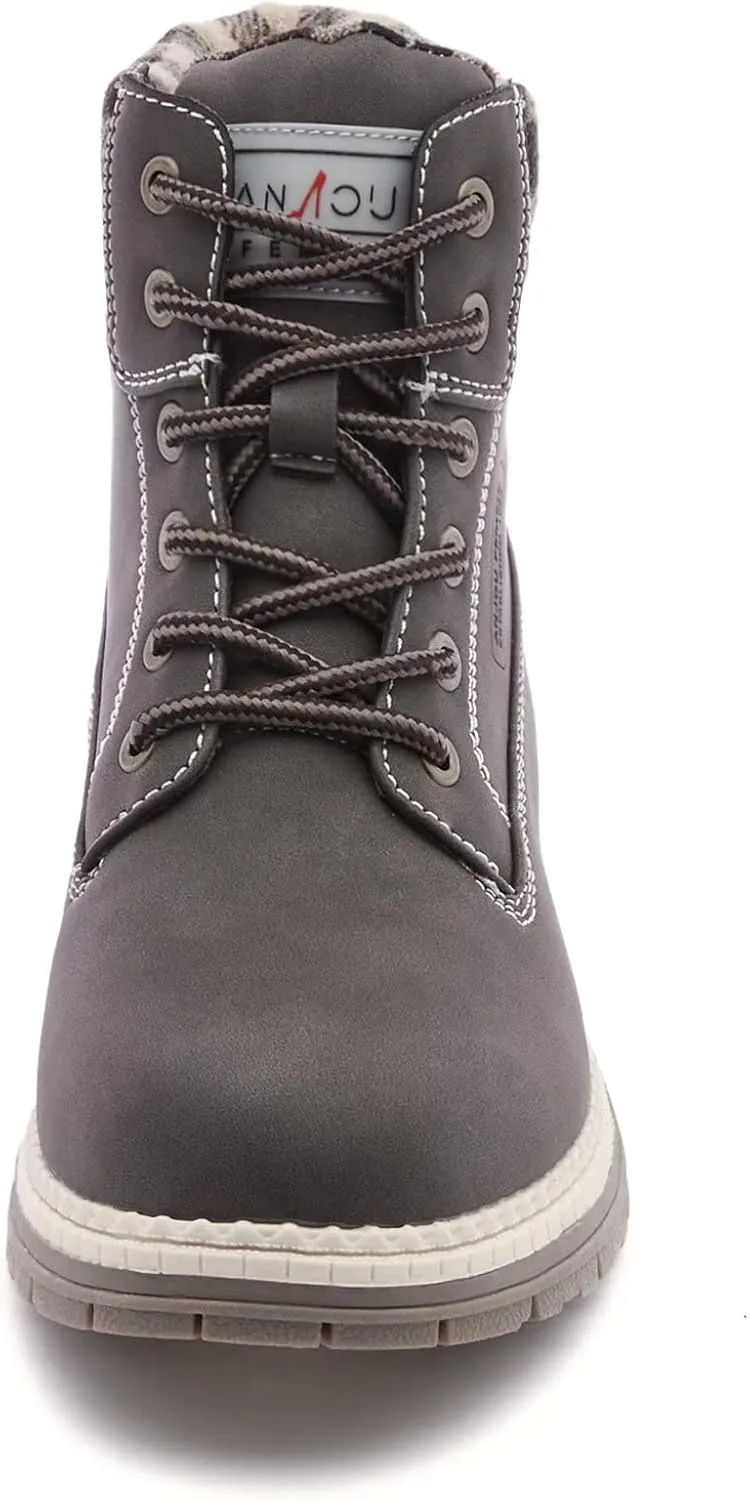 ANJOUFEMME Work Hiking Boots for Women Waterproof - Womens Outdoor Ankle Boots Lightweight Snow Winter Boots for Trekking Walking