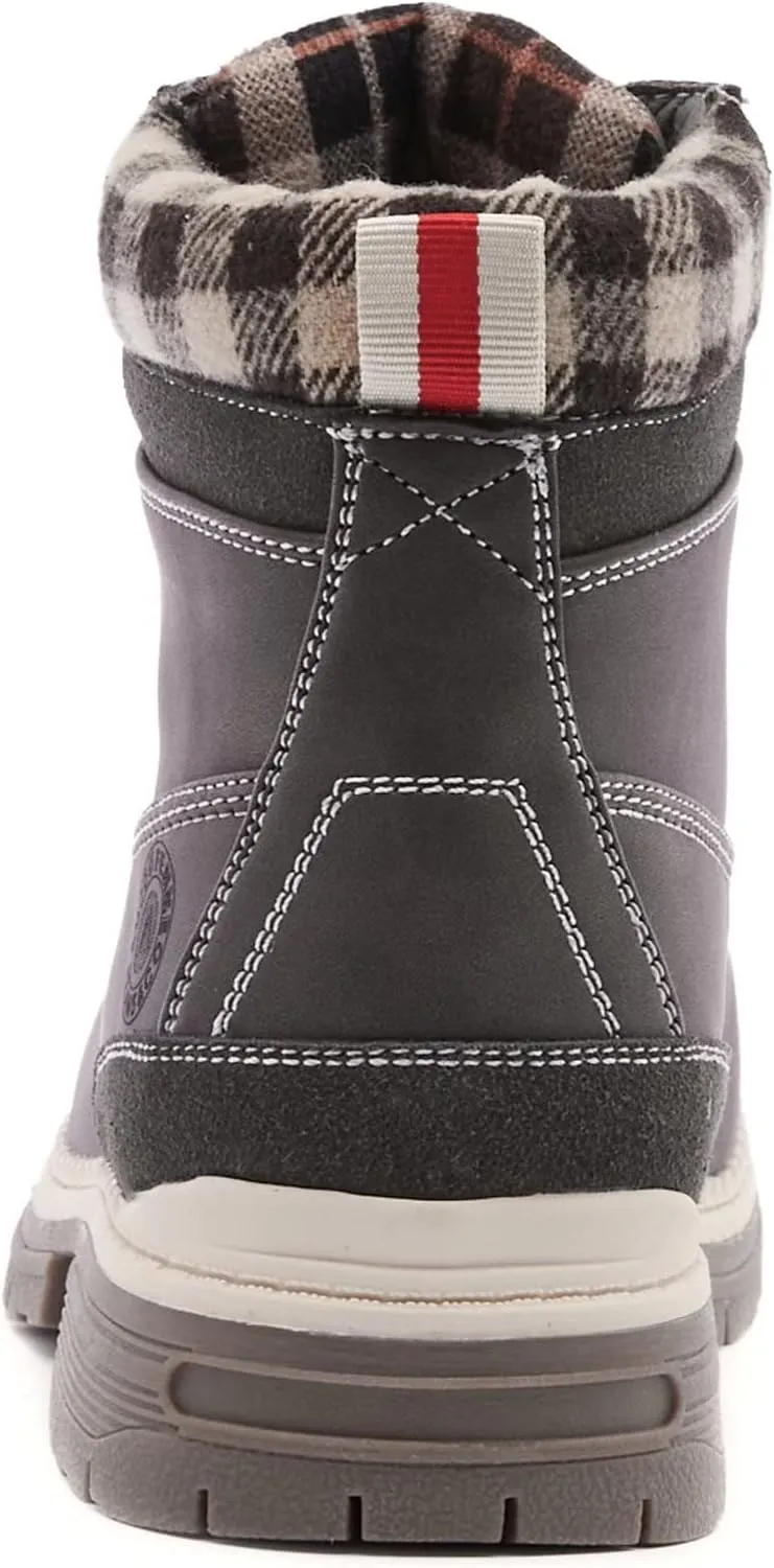 ANJOUFEMME Work Hiking Boots for Women Waterproof - Womens Outdoor Ankle Boots Lightweight Snow Winter Boots for Trekking Walking