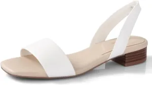 Ankis Low Heel Women Sandal Square Open Toe Brown Black White Leather Flat Sandal Comfortable Summer Slip on Slide Shoe Casual Beach Party Wedding 2025