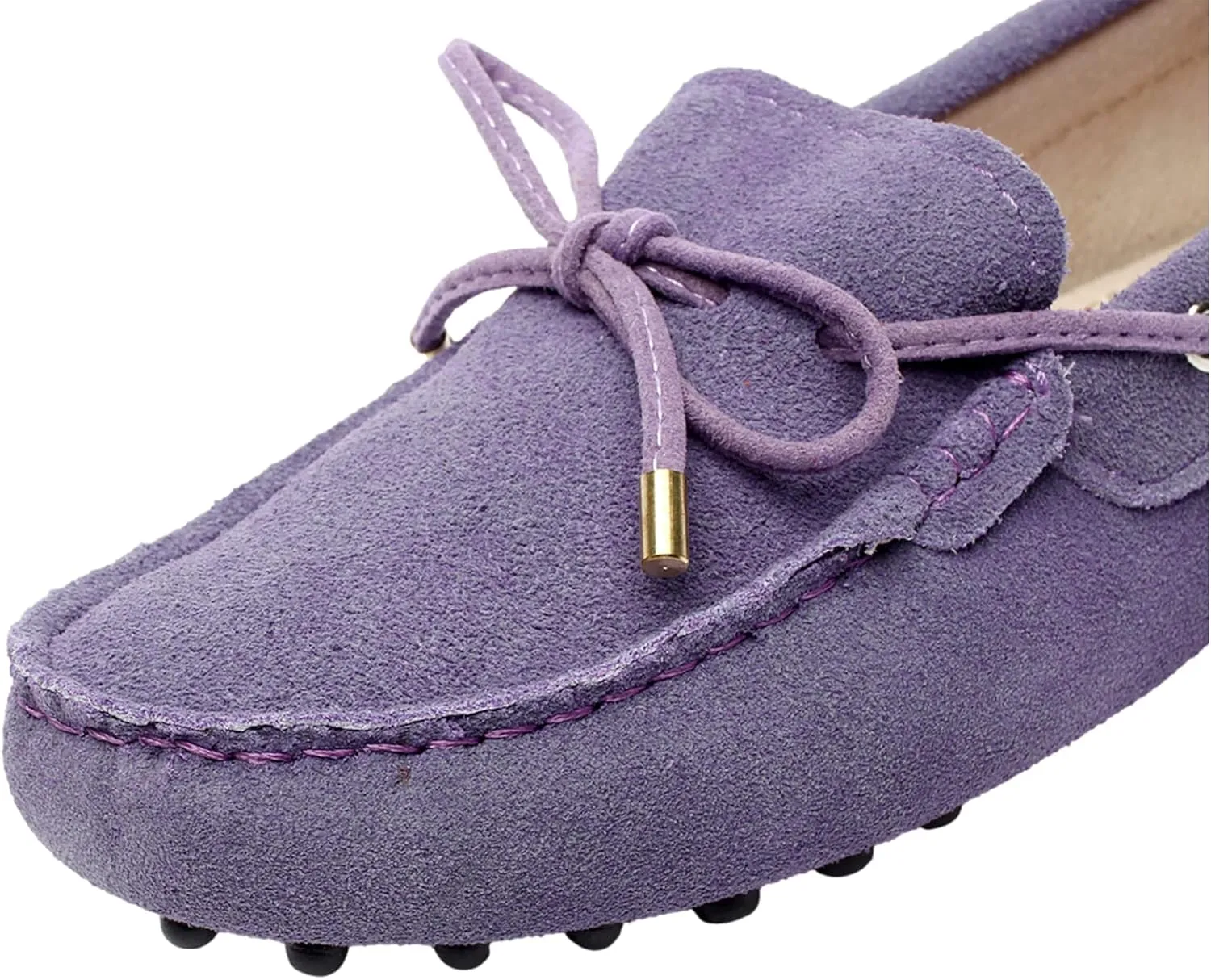 ANUFER Women's Classic Suede Penny Loafers Comfort Handmade Slipper Moccasins