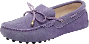 ANUFER Women's Classic Suede Penny Loafers Comfort Handmade Slipper Moccasins