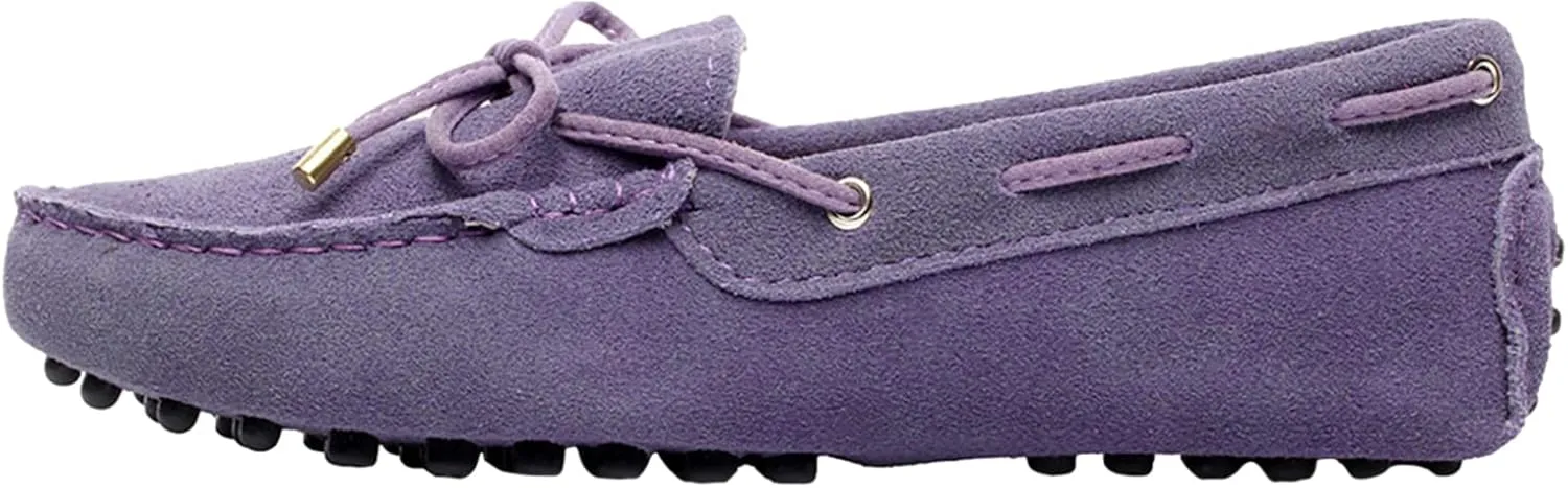 ANUFER Women's Classic Suede Penny Loafers Comfort Handmade Slipper Moccasins