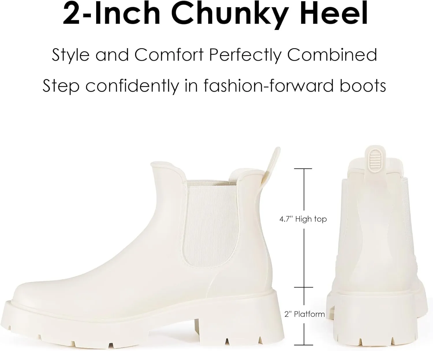 Asgard Women's Ankle Rain Boots Waterproof Chelsea Boots