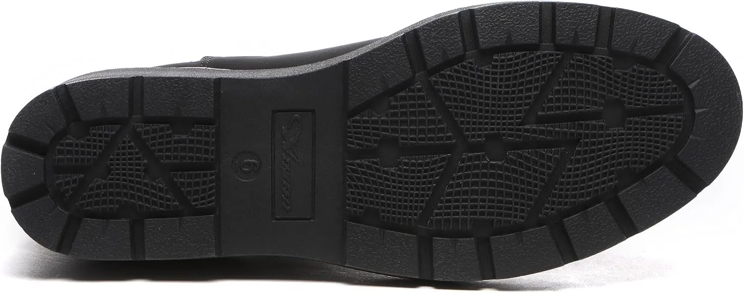 Athlefit Women's Chelsea Wedge Boots Elastic Platform Lug Sole Slip on Wedge Ankle Booties
