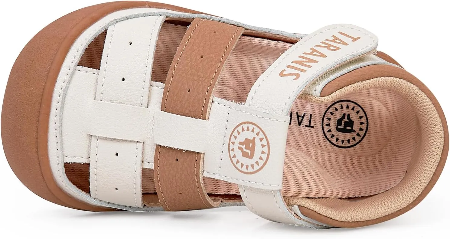 Baby Sandals Toddler Boys Girls Barefoot Non-Slip Rubber Sole Shoes Closed Toe Infant First Walker Shoes